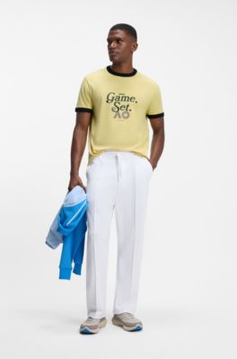 BOSS x AO slogan T-shirt, Yellow