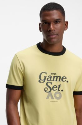 BOSS x AO slogan T-shirt, Yellow