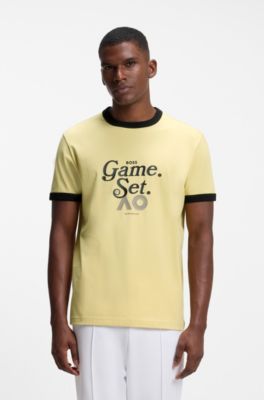 BOSS x AO slogan T-shirt, Yellow
