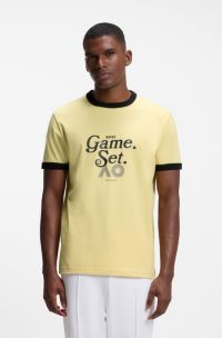 BOSS x AO slogan T-shirt, Yellow