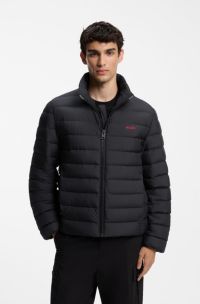 Water-repellent down jacket, Black