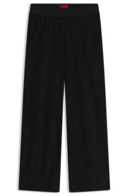 Cotton-blend tracksuit bottoms, Black