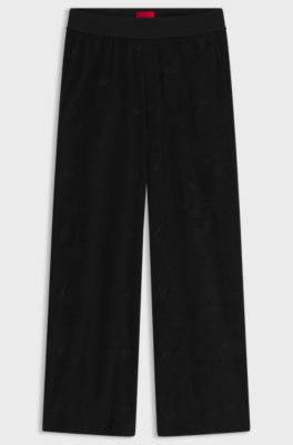 Cotton-blend tracksuit bottoms, Black
