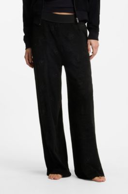 Cotton-blend tracksuit bottoms, Black