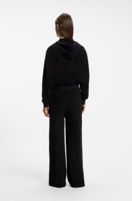 Cotton-blend tracksuit bottoms, Black