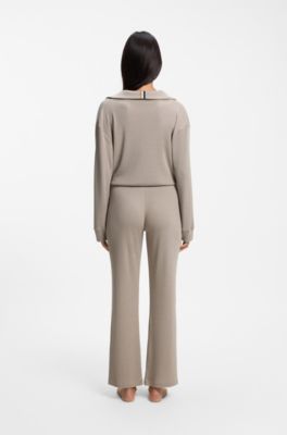 Knit-look pyjama bottoms, Light Beige