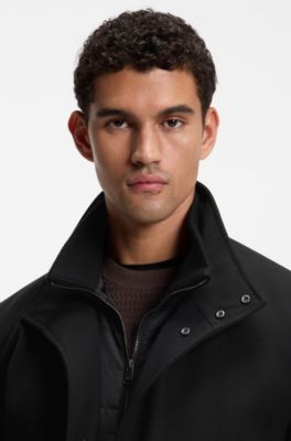 Water-repellent coat, Black