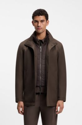 Water-repellent coat, Dark Brown