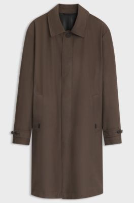 Regular-fit coat , Dark Brown