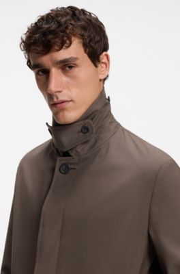 Regular-fit coat , Dark Brown