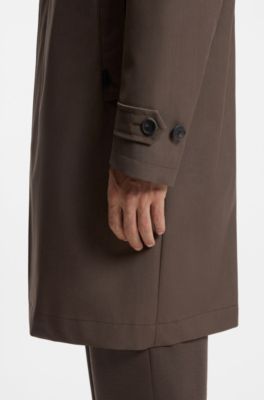 Regular-fit coat , Dark Brown