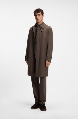 Regular-fit coat , Dark Brown