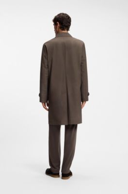 Regular-fit coat , Dark Brown