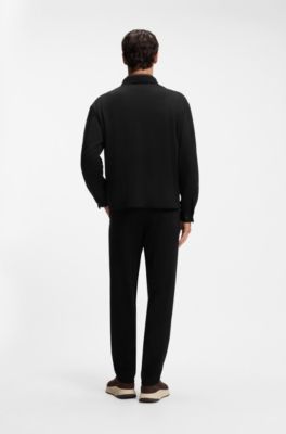 Virgin-wool overshirt, Black