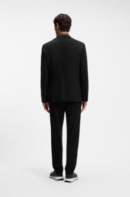 Slim-fit wool blazer, Black
