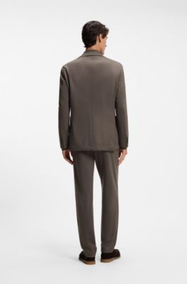 Slim-fit wool blazer, Dark Brown
