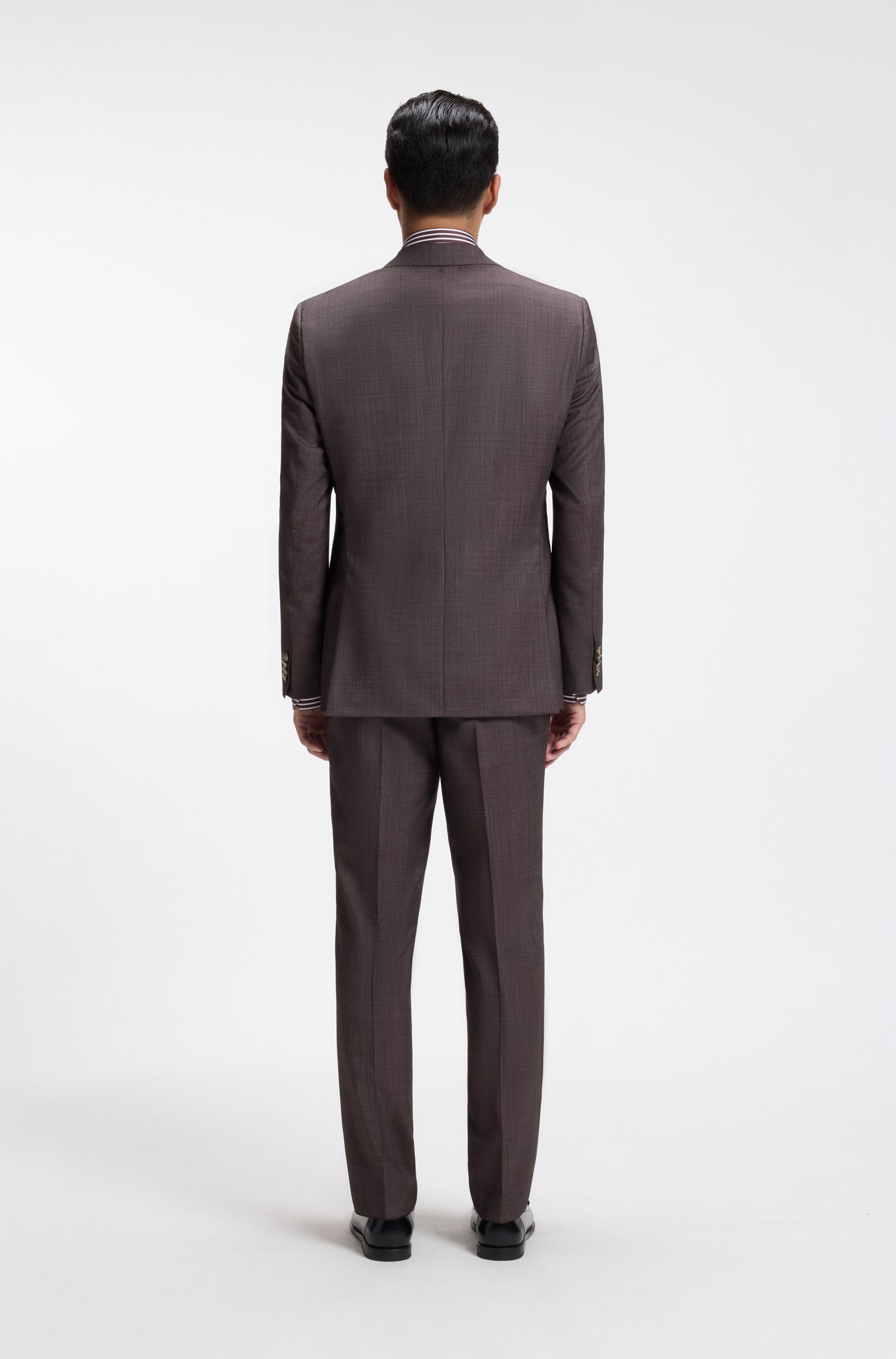 Boss Two-piece regular-fit virgin-wool suit kostymer herr – bild 3