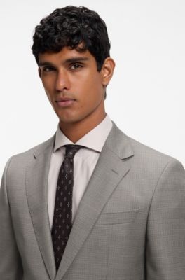 Two-piece slim-fit suit , Brown