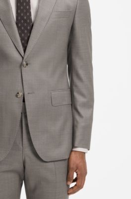 Two-piece slim-fit suit , Brown