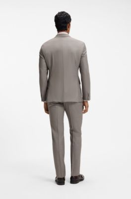 Two-piece slim-fit suit , Brown