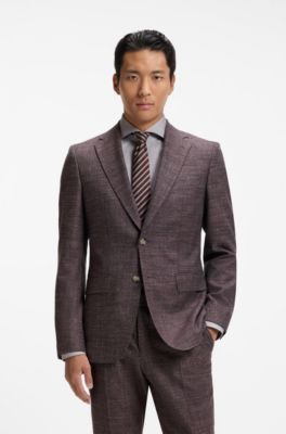 Slim-fit blazer , Brown