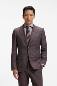 Slim-fit blazer , Brown