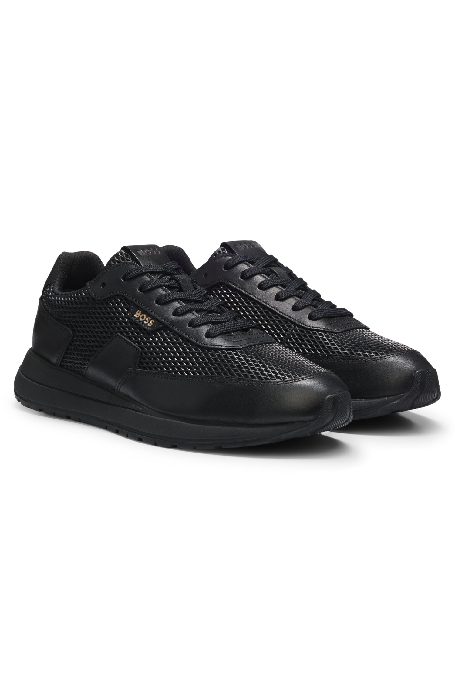 Boss Lace-up leather trainers sneakers herr