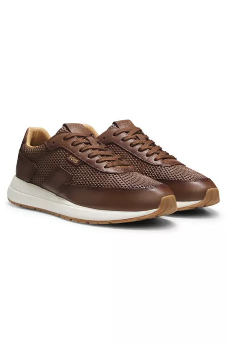 Sneakers aus Leder mit Schnürung