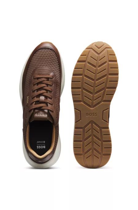Sneakers aus Leder mit Schnürung