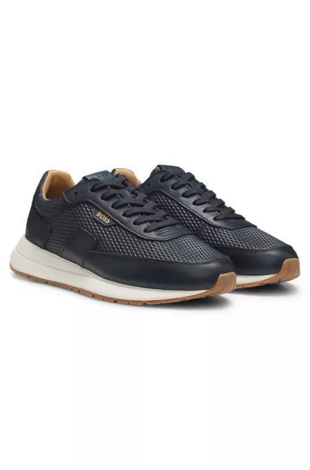 Deportivas de piel con cordones