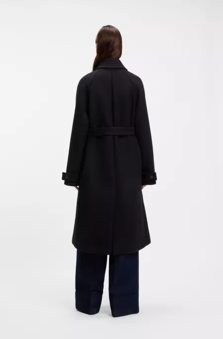 Manteau Relaxed en laine mélangée avec ceinture