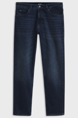 Maine regular-fit jeans in blue comfort-stretch denim, Dark Blue