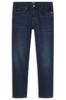 Delaware slim-fit jeans in blue comfort-stretch denim, Dark Blue