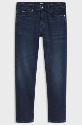 Delaware slim-fit jeans in blue comfort-stretch denim, Dark Blue
