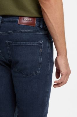 Delaware slim-fit jeans in blue comfort-stretch denim, Dark Blue