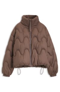 Relaxed-fit padded jacket in water-repellent fabric, Brown