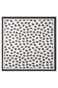 Patterned scarf, White / Black