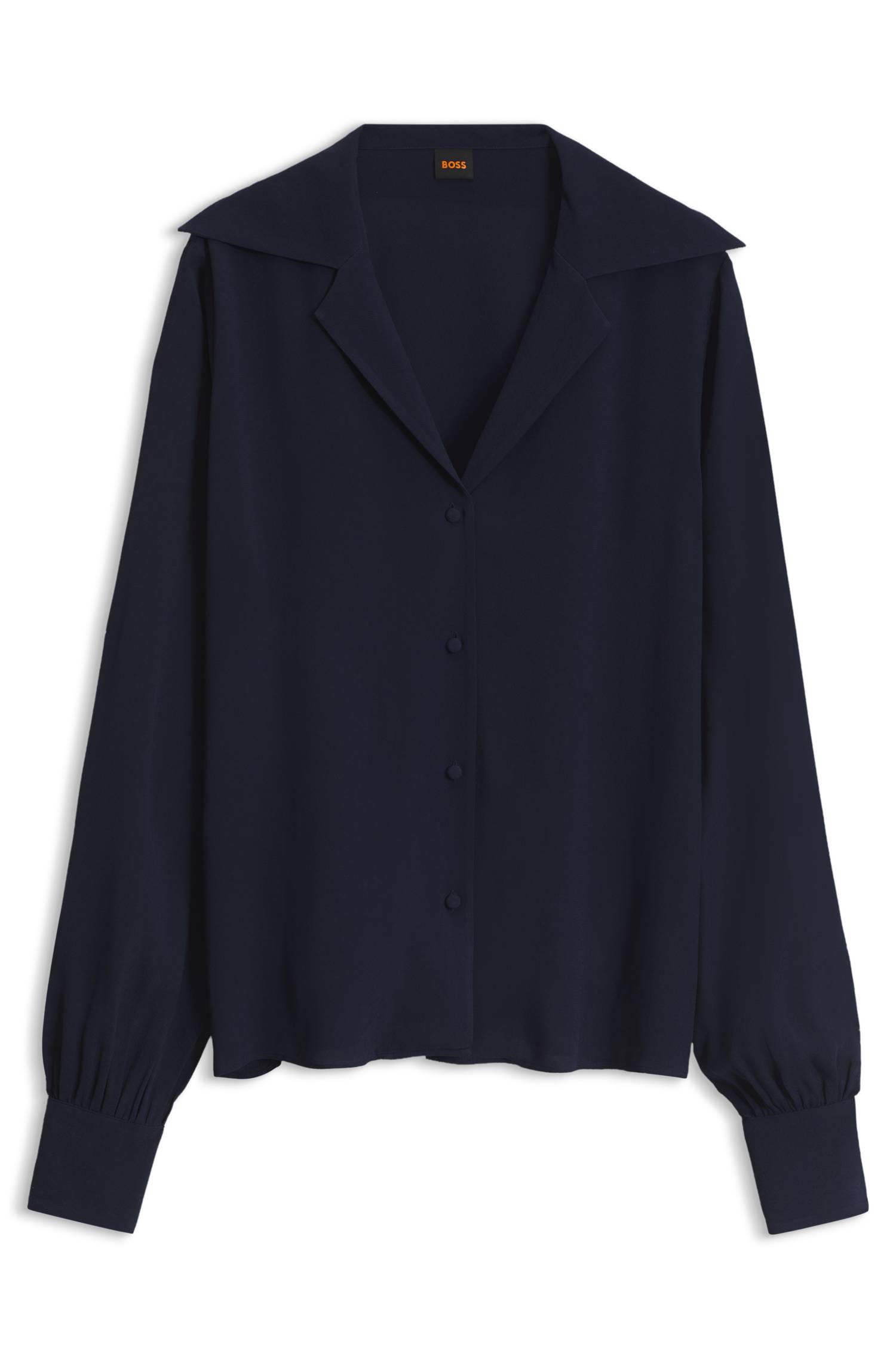Boss V-neck blouse in crepe de chine skjortor & blusar dam – bild 4