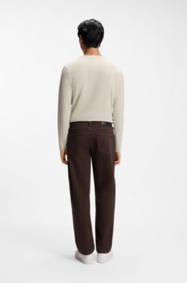 Boss Relaxed-fit jeans in dark-brown stretch denim herr – bild 2