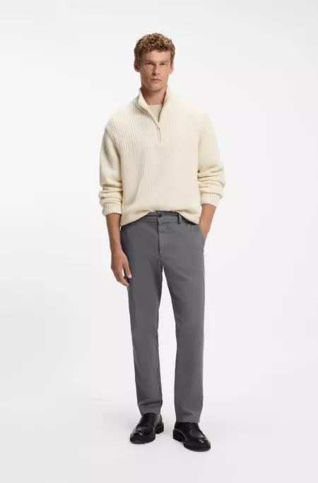 Chinos in structured stretch cotton