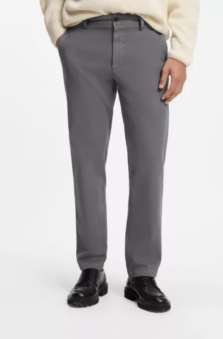 Chinos in structured stretch cotton