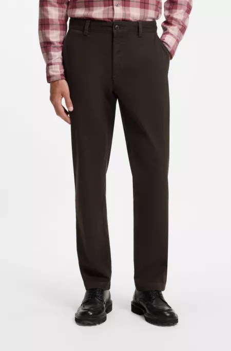Chinos in structured stretch cotton