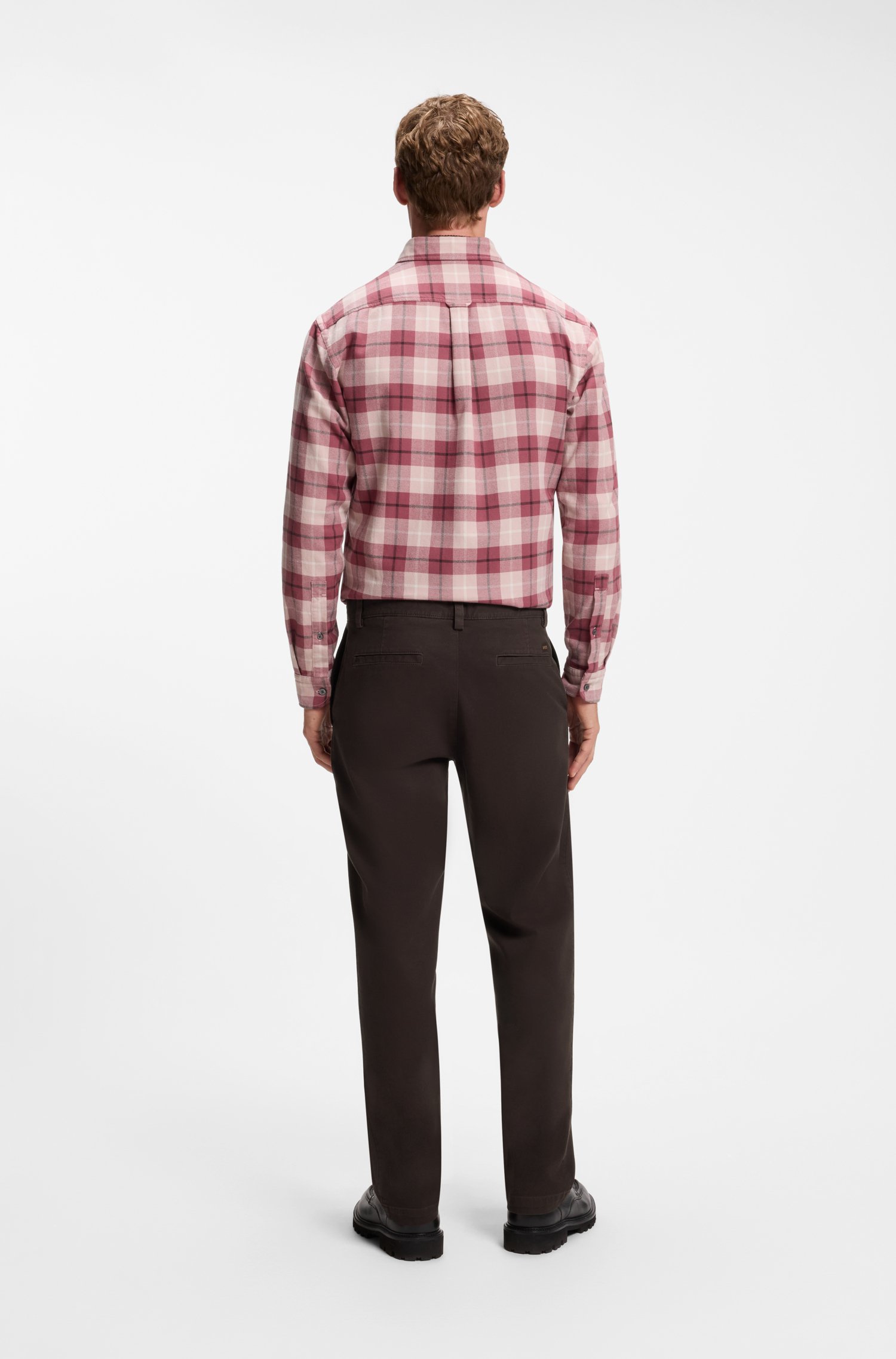 Boss Chinos in structured stretch cotton byxor herr – bild 2