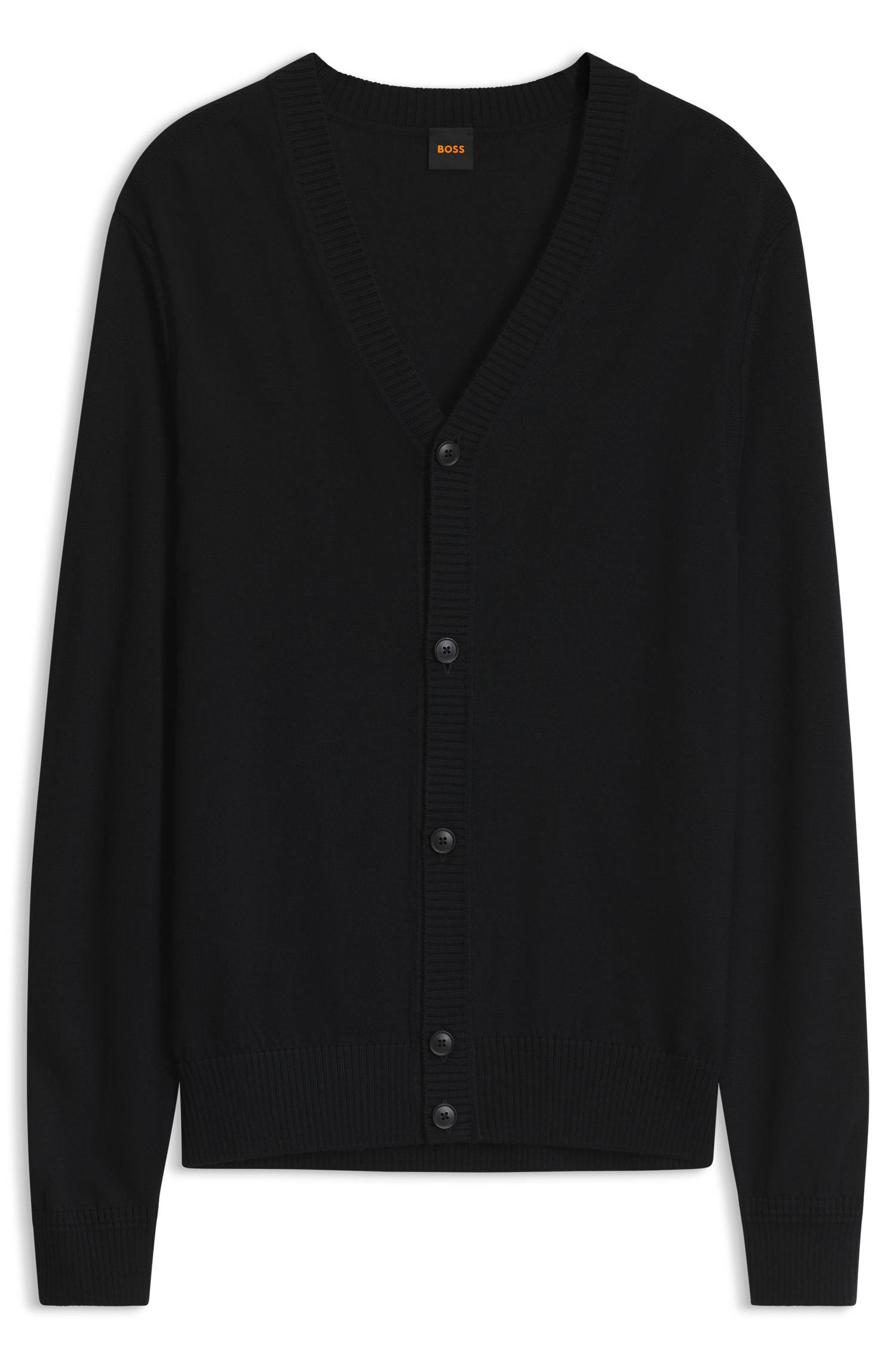Boss V-neck cardigan crafted in virgin wool blend herr – bild 4