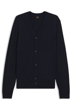 V-neck cardigan crafted in virgin wool blend