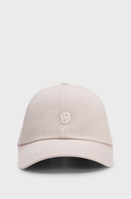 Woven cap for women in pure cotton, Light Beige