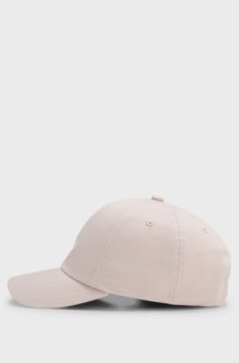 Woven cap for women in pure cotton, Light Beige