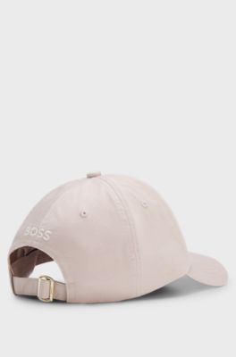 Woven cap for women in pure cotton, Light Beige