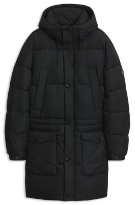 Padded jacket with water-repellent finish, Black