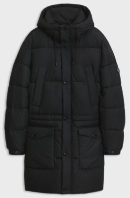 Padded jacket with water-repellent finish, Black